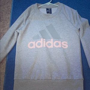 grey and pink adidas hoodie